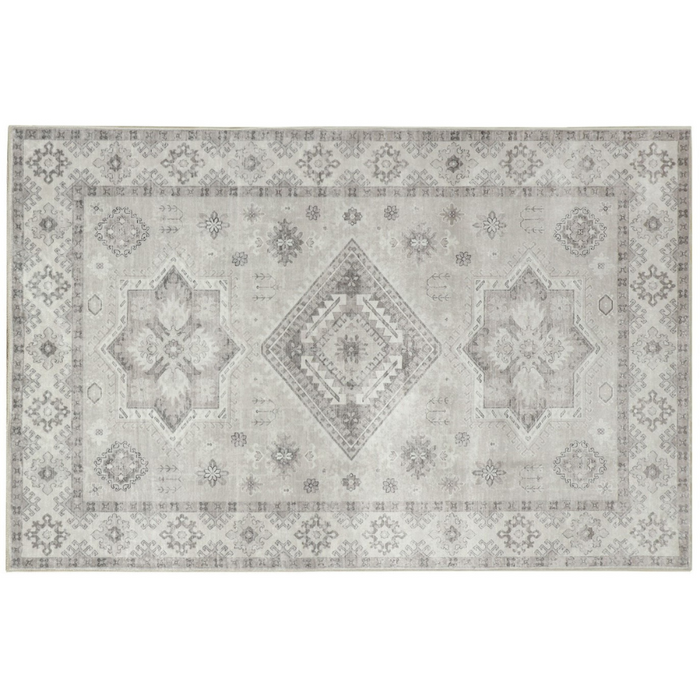 60 Cm X 180 Cm Kanchan Beige Machine Washable Non Slip Kitchen Mat - Fab Habitat , Machine Washable Kitchen Mats,