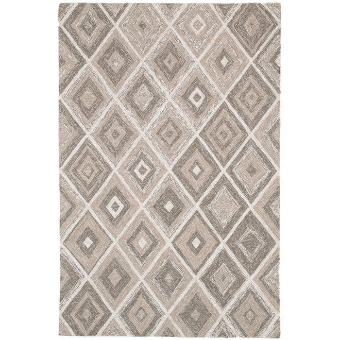 Alexandria Multicolour Beige Diamond P.E.T Indoor Outdoor Rug - Outdoor Rugs Fab Habitat