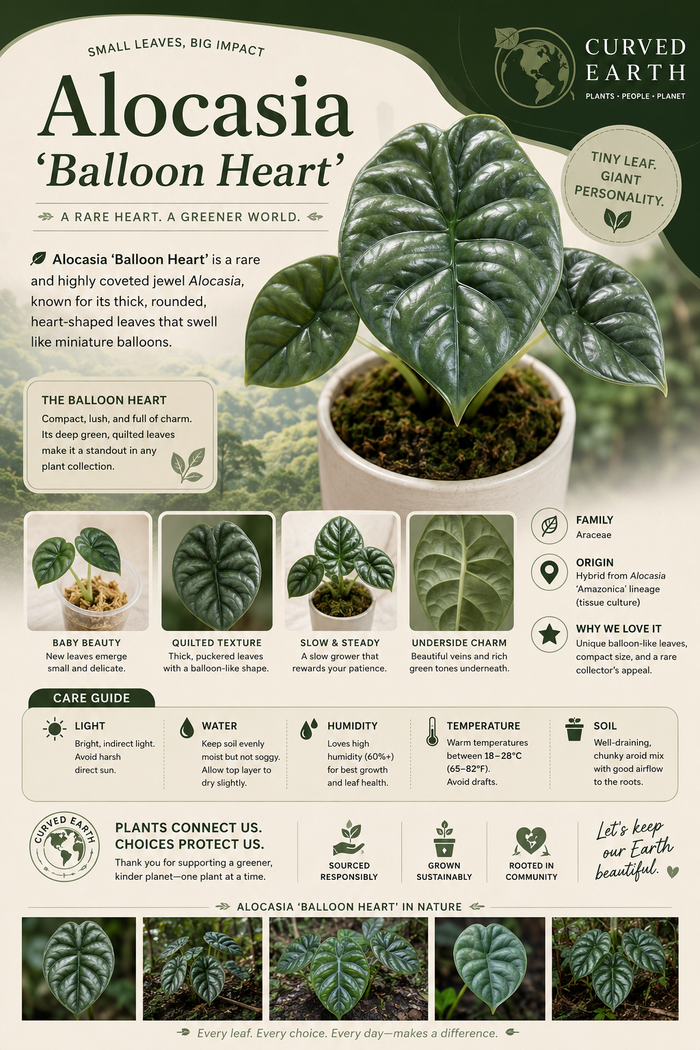 Alocasia Balloon Heart Tissue Culture Pack Of 1