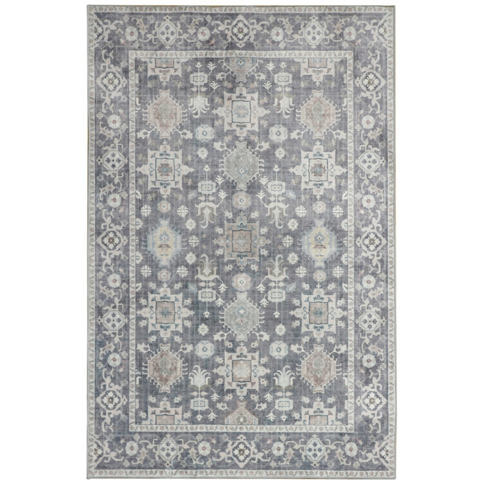 Anna Machine Washable Large Grey Rug - Fab Habitat , Rugs,