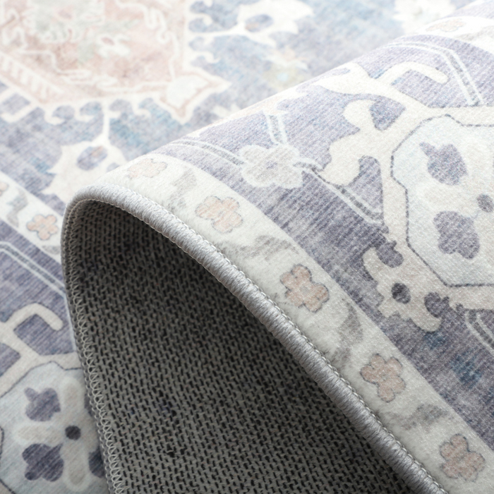 Anna Machine Washable Large Grey Rug - Fab Habitat , Rugs,