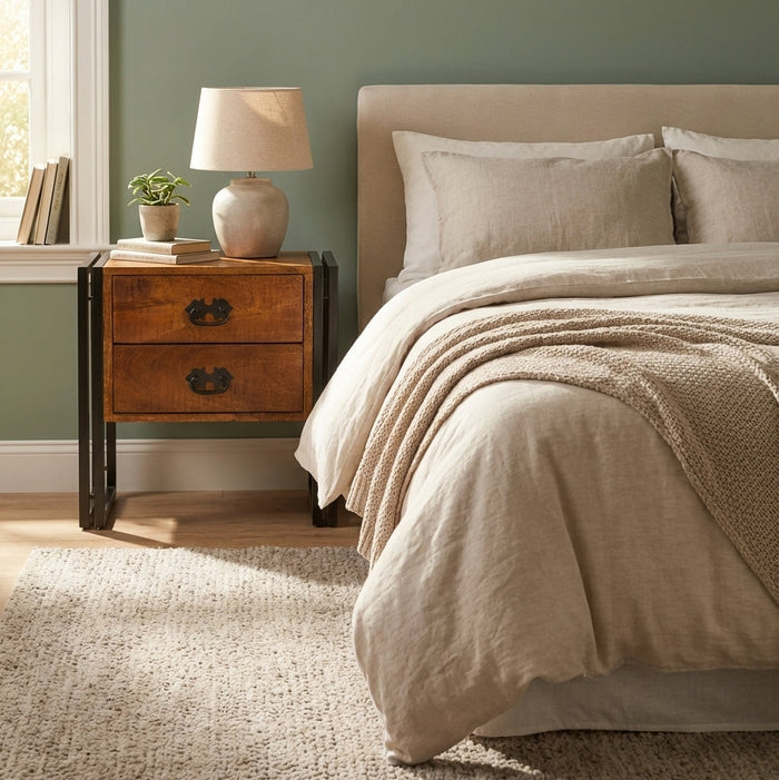 Astra 2 Drawer Side Table