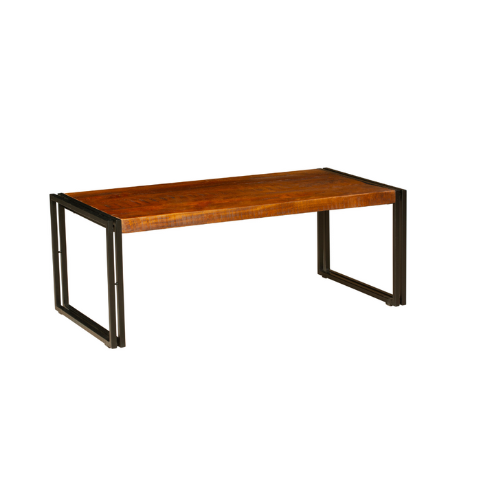 Astra Natural & Black Large Wooden Coffee Table - 120cm - Fab Habitat , Coffee Tables,