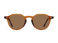 Brown round sunglasses - unisex - asian fit low bridge fit sunglasses