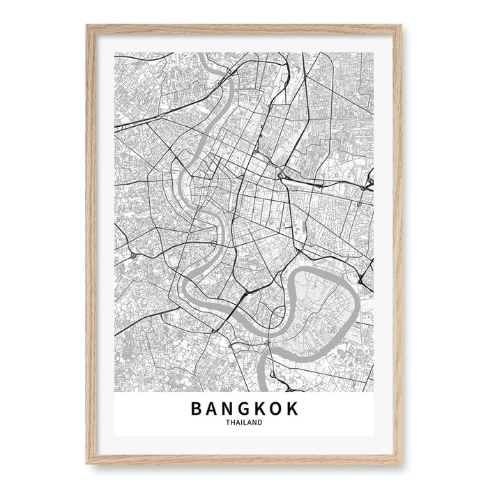 A1 (59.4 x 84.1cm) / Natural Oak Frame / White Border
