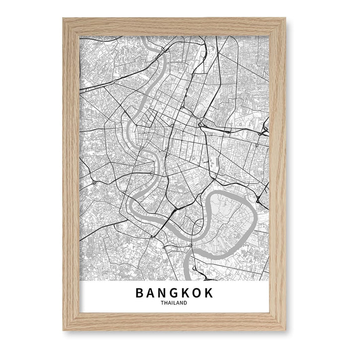 A4 (21 x 29.7cm) / Natural Oak Frame / No Border