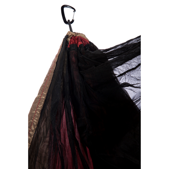 Bug Net Hammock - Ruby Wine Body & Lead Grey Border - Fab Habitat , Hammocks,