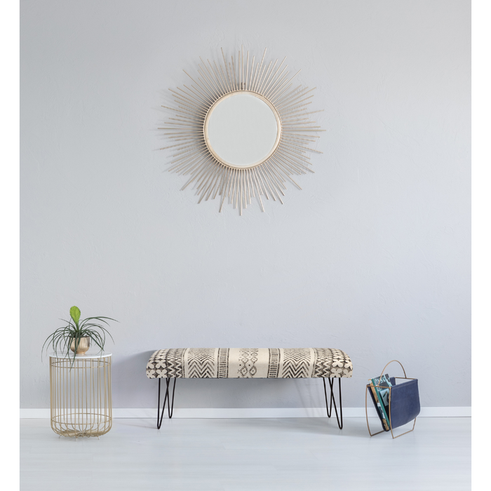 Carina Upholstered Entryway Bench With Hair Pin Legs - 120 Cm - Fab Habitat , Benches,