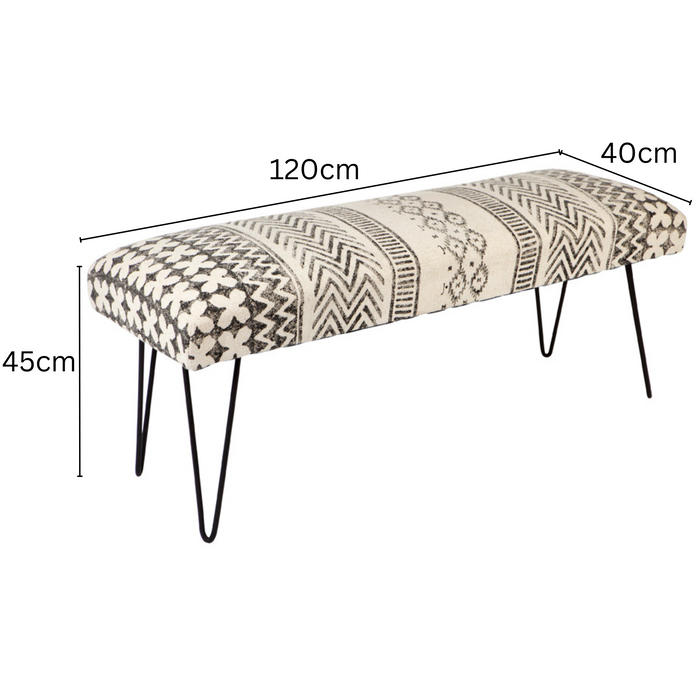 Carina Upholstered Bench Seat – Modern Fabric Bench – Buy Benches Online in Australia