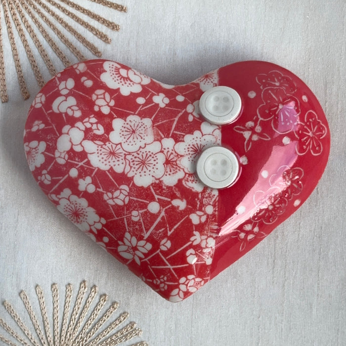 Ceramic Wall Mounted Heart - Button My Heart 1