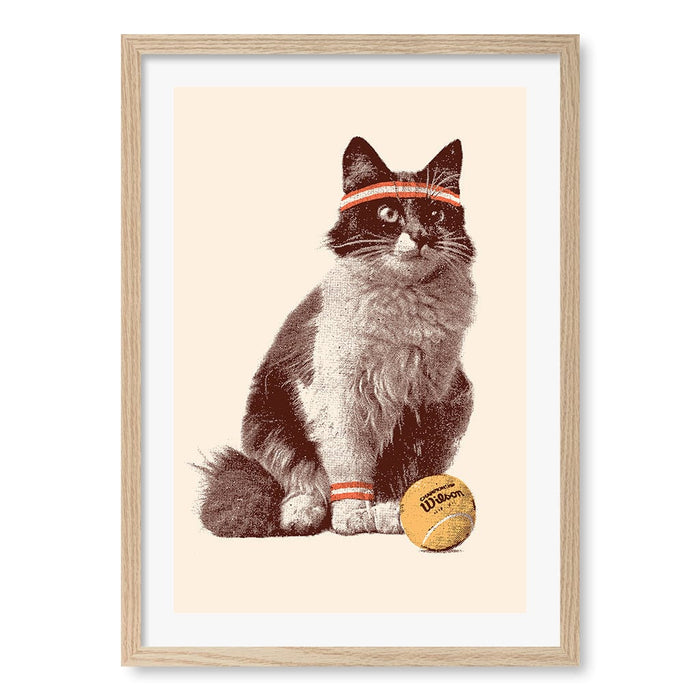 A4 (21 x 29.7cm) / Natural Oak Frame / White Border
