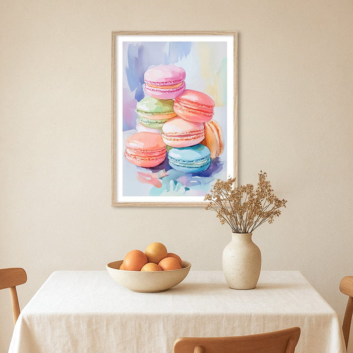 Colourful Macarons by Melloi Art Prints from our Australian Made Framed Wall Art, Prints & Posters collection by Profile Australia