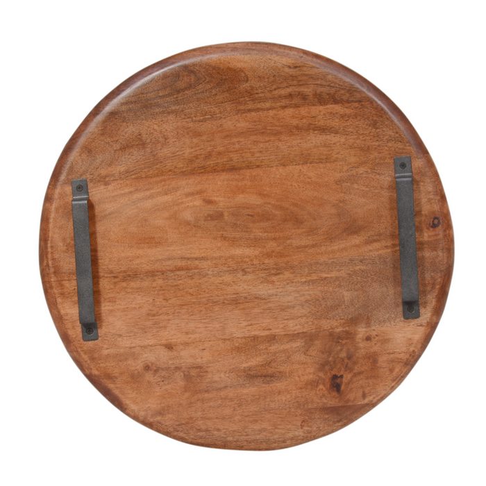 Duqqa Mango Wood 50x50cm Round Serving Board - Fab Habitat , Serving Boards,
