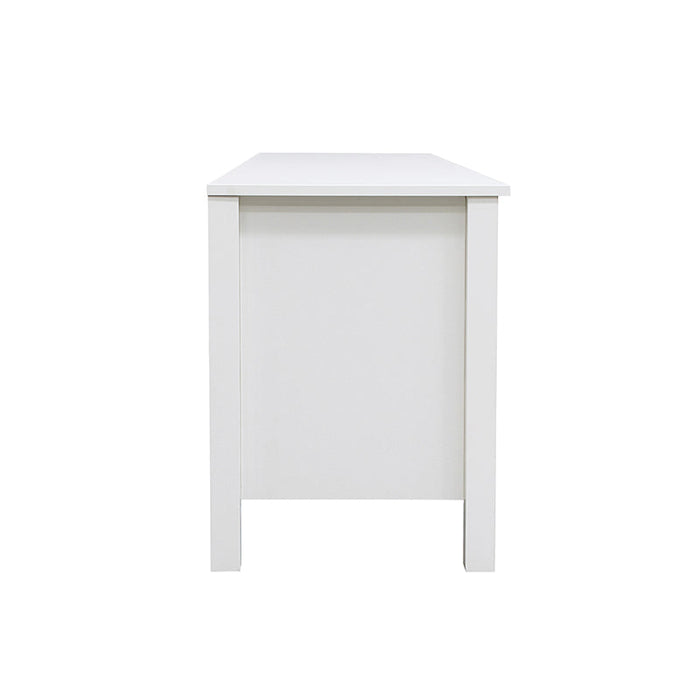 Floriana White 157cm Entertainment TV Unit with 3 Drawers - TV Units Fab Habitat