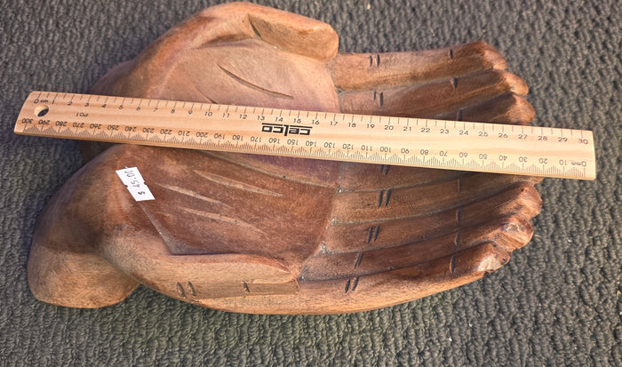 Large wooden carved hands