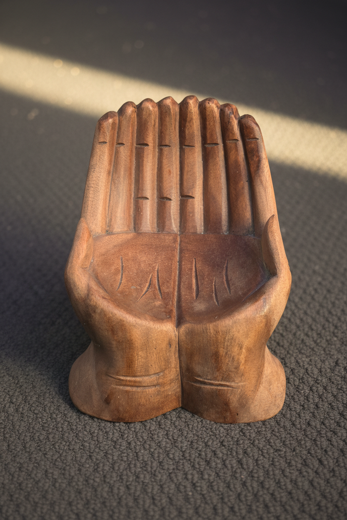 Wooden Hands Blurred Background