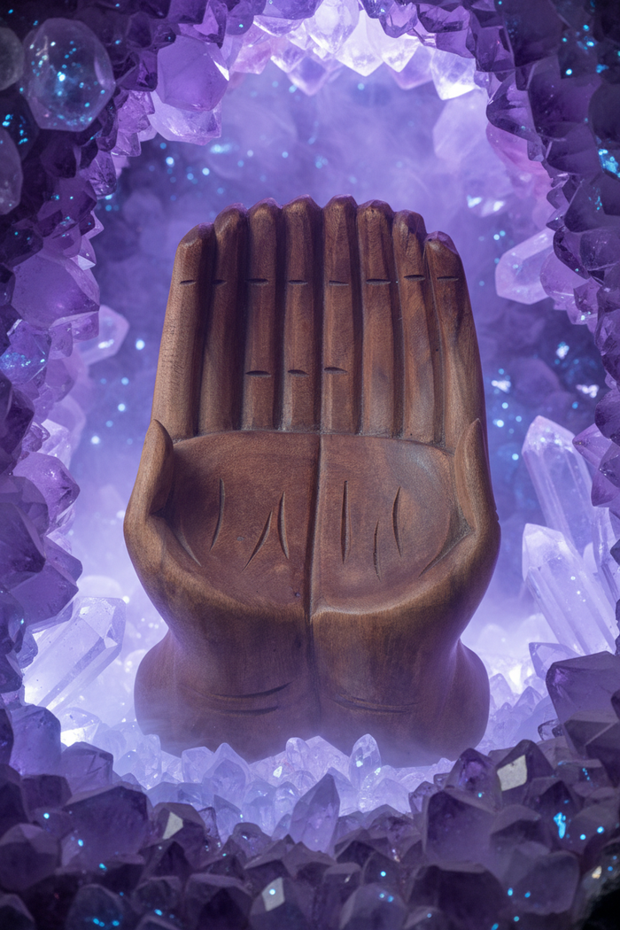 Wooden Hands in Crystal Cave