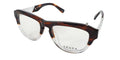 Tortoiseshell eyeglasses with 'LEATA' branding on a white background