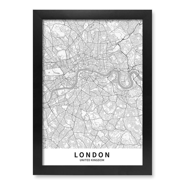 A4 (21 x 29.7cm) / Matte Black Frame / No Border