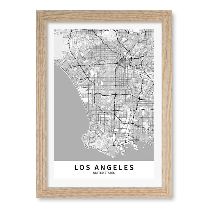 A4 (21 x 29.7cm) / Natural Oak Frame / White Border