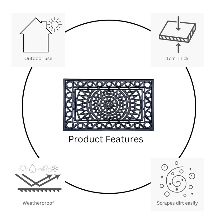 Meena Coir Doormat – Available in Multiple Sizes – Buy Online in Australia