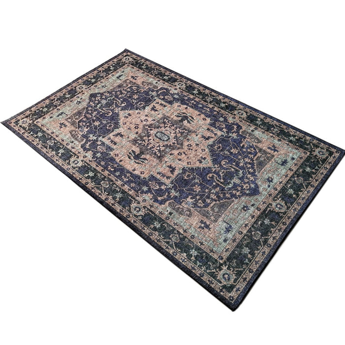 Moirang Multicolour Traditional Nonslip Rug - Fab Habitat , Non Slip Rugs,