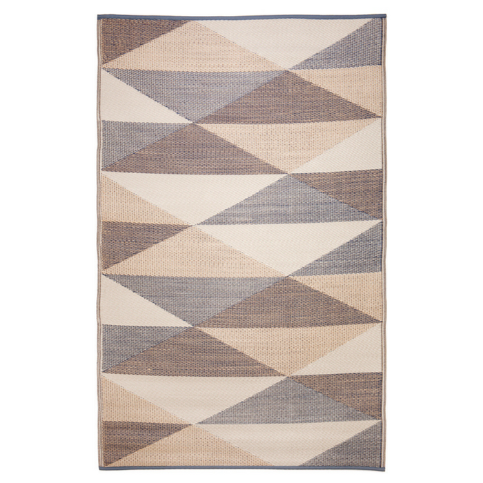 Monaco Champagne Beige and Cream Multicoloured Modern Recycled Plastic Outdoor Rug - Fab Habitat , Recycled Plastic Rugs & Mats,