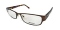 Brown eyeglasses with 'Morrissey' branding on a white background