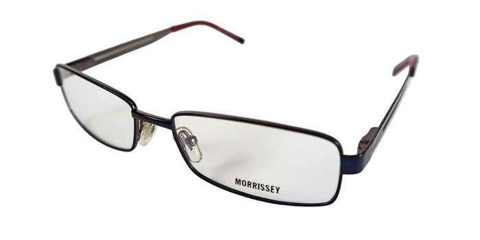 Pair of glasses with 'Morrissey' branding on a white background