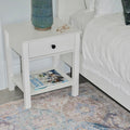 Safi White Bedside Table with 1 Drawer - Fab Habitat , Side Tables,