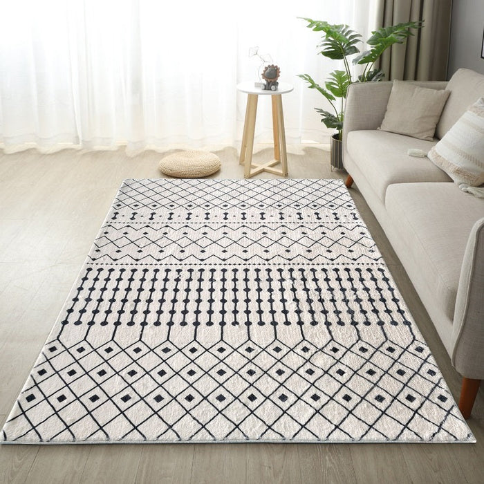 Skon Ivory Tribal Large Modern Soft Rug - Fab Habitat , Soft And Plush Turkish Rugs,