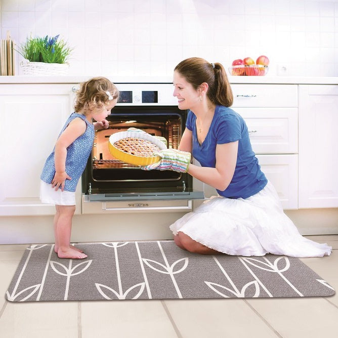 Stripe Deep Cavern Laundry & Kitchen Mat - Fab Habitat , Soft Padded Kitchen Mats,
