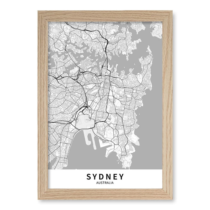 A4 (21 x 29.7cm) / Natural Oak Frame / No Border