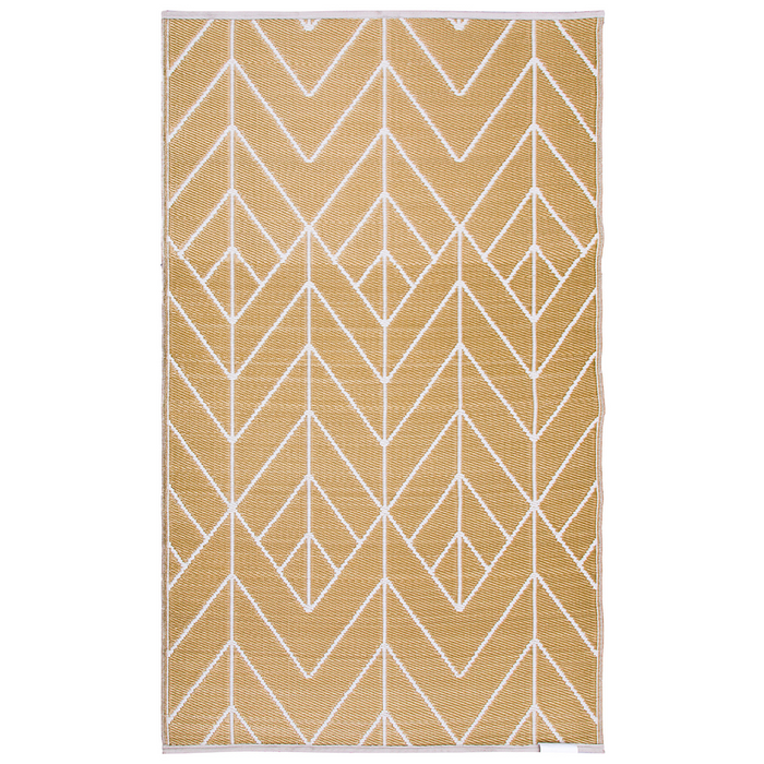 Sydney Gold and Cream Modern Outdoor Large Rug - Fab Habitat , Recycled Plastic Rugs & Mats,