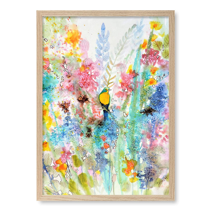 A4 (21 x 29.7cm) / Natural Oak Frame / No Border